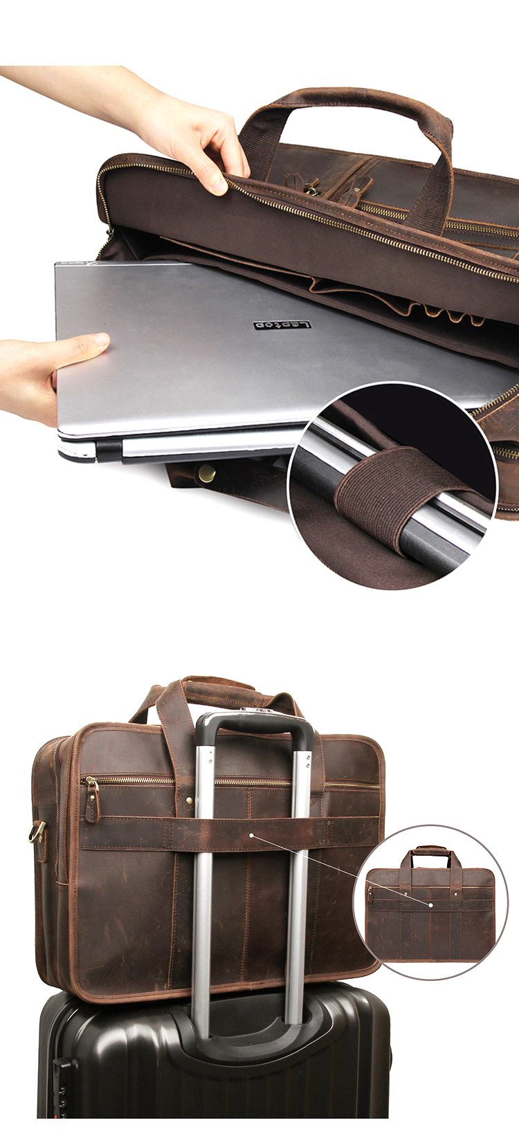 leather computer bag