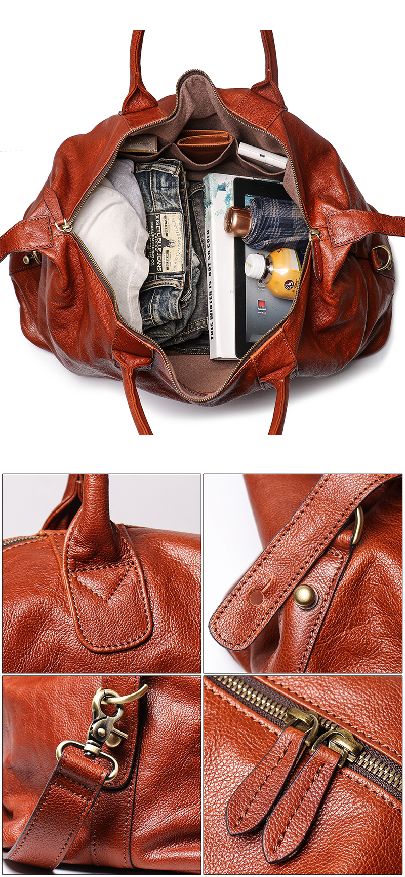 leather duffel bag