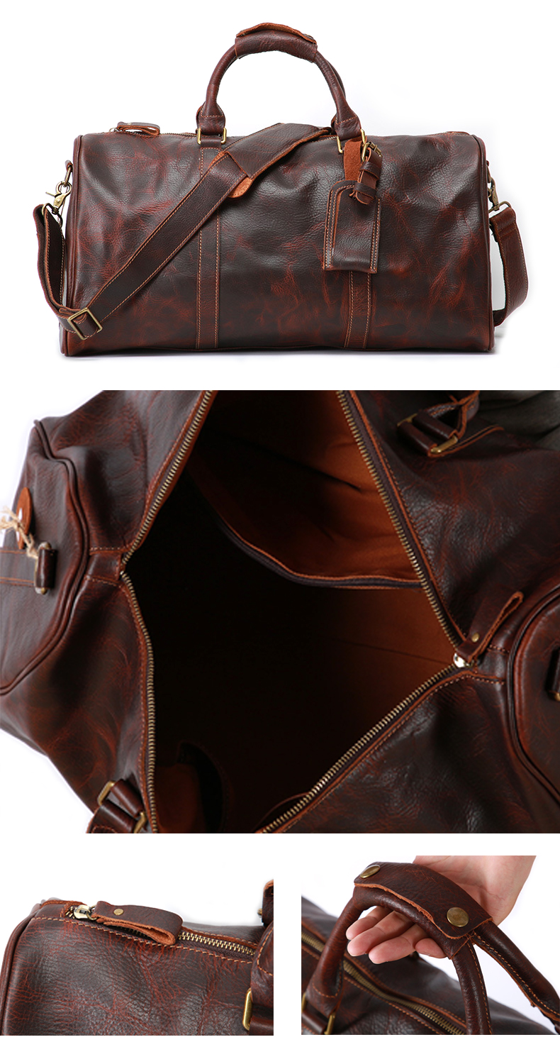leather duffle bag
