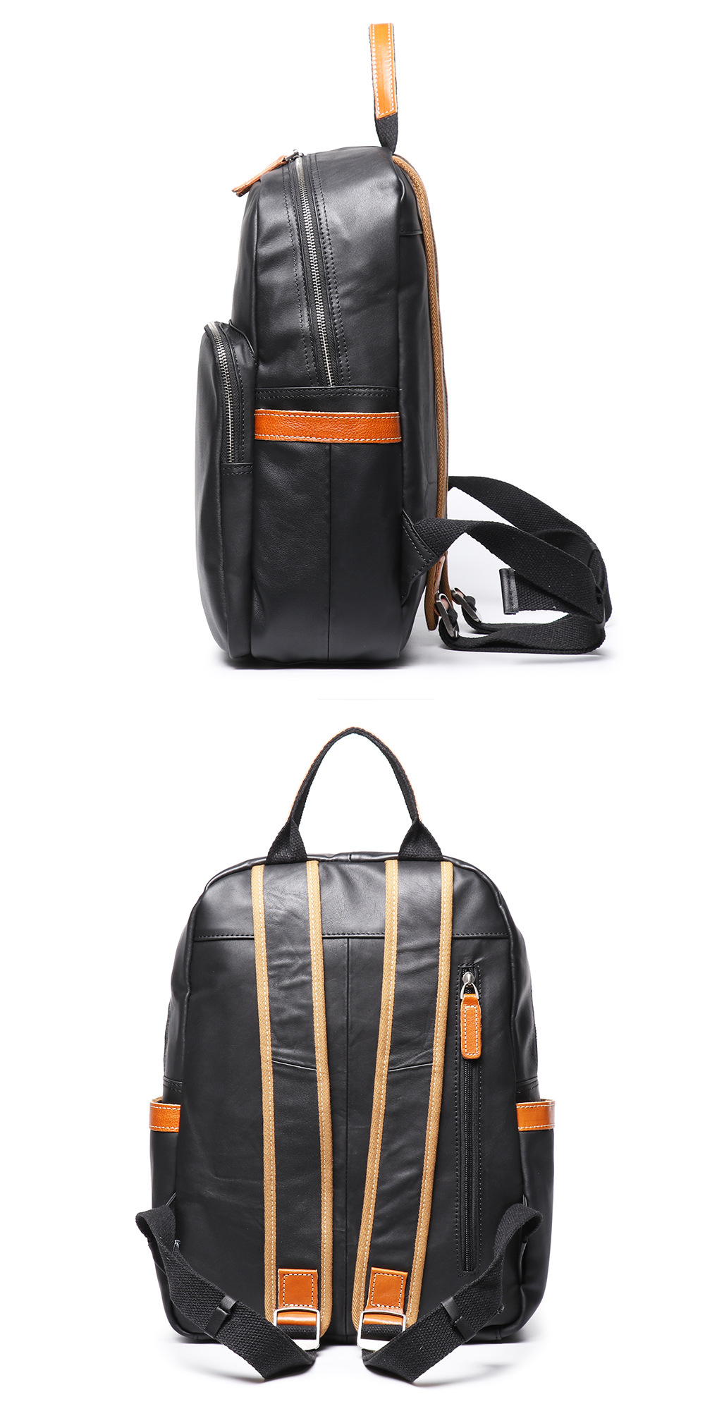 Fashion design good quality genuine cow leather laptop backpack for men