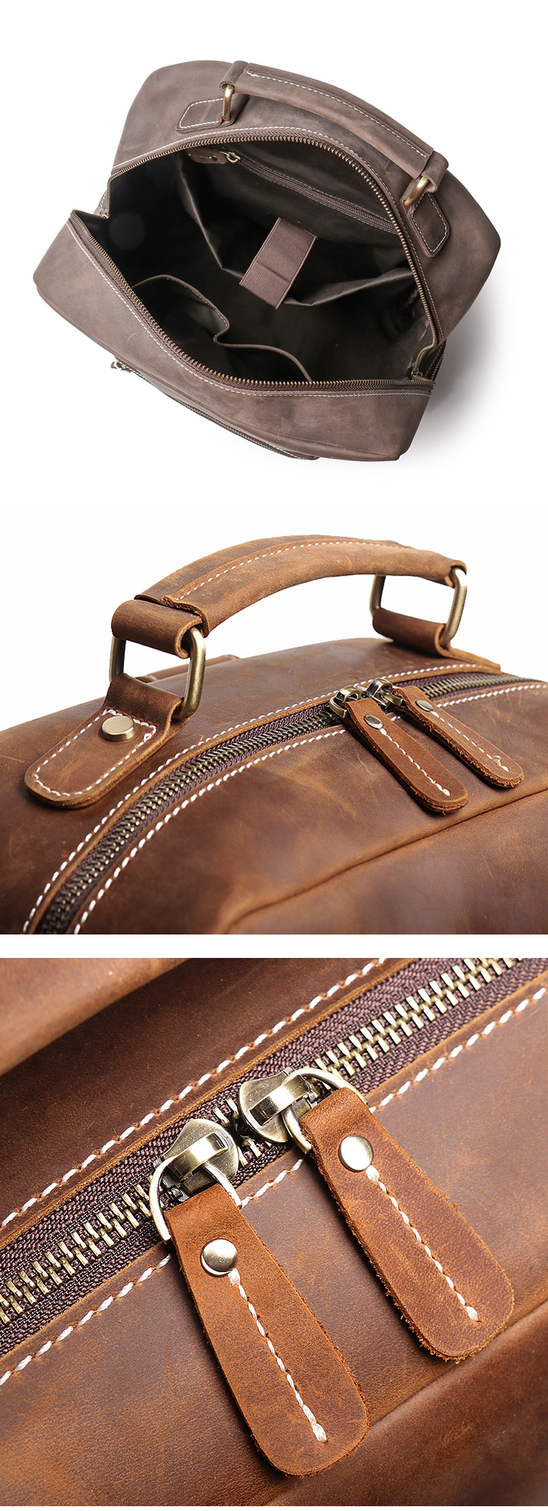 Premium Leather Durable Stylish Multifunctional Bag Laptop Backpack for Travel Work