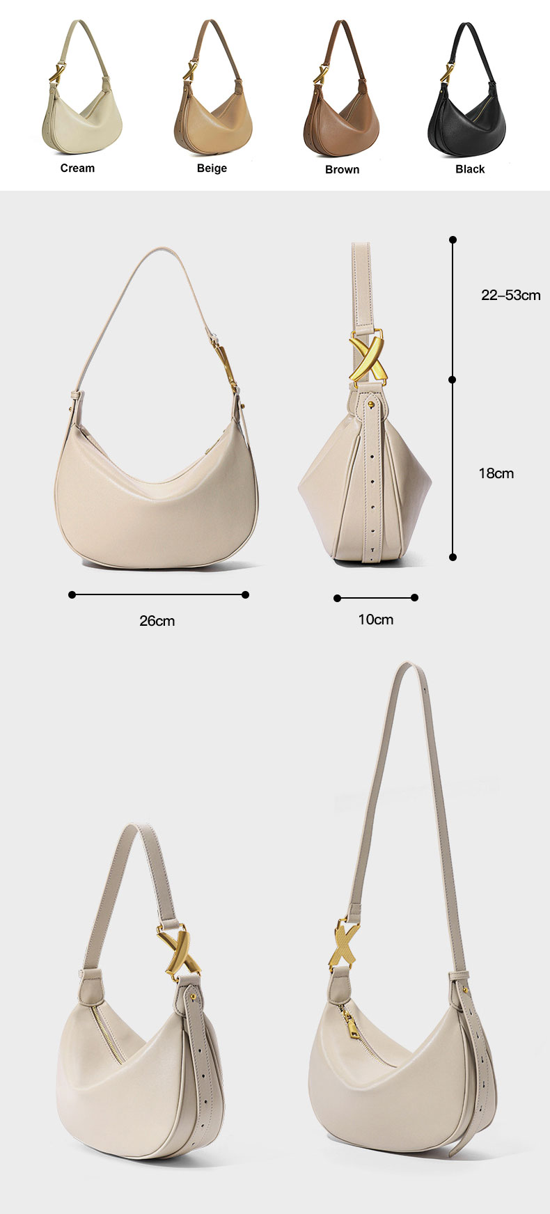 Stylish Premium Cowhide Leather Crossbody Bag for Women