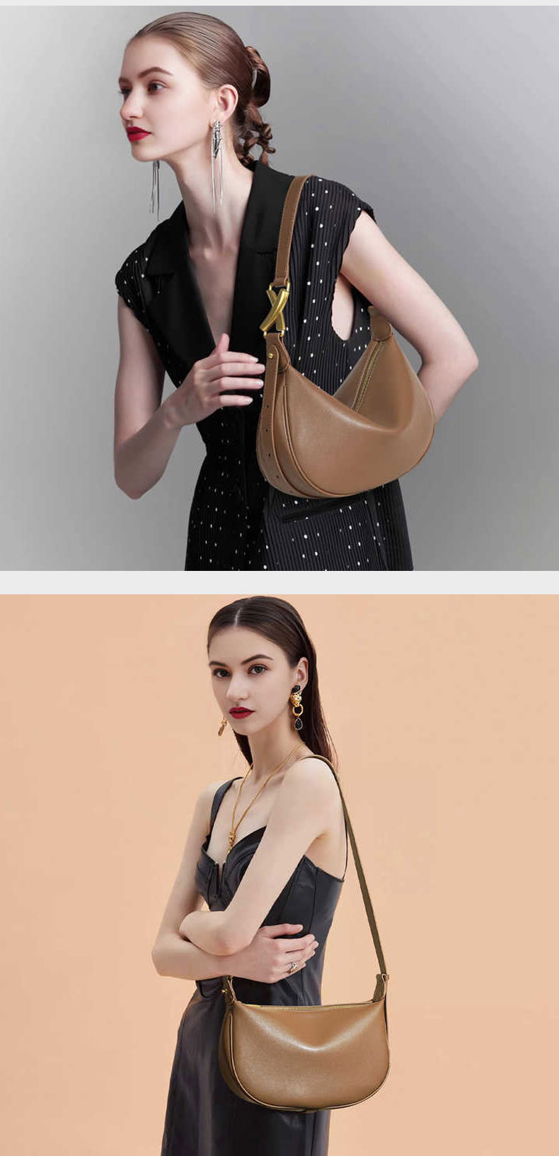 Stylish Premium Cowhide Leather Crossbody Bag for Women