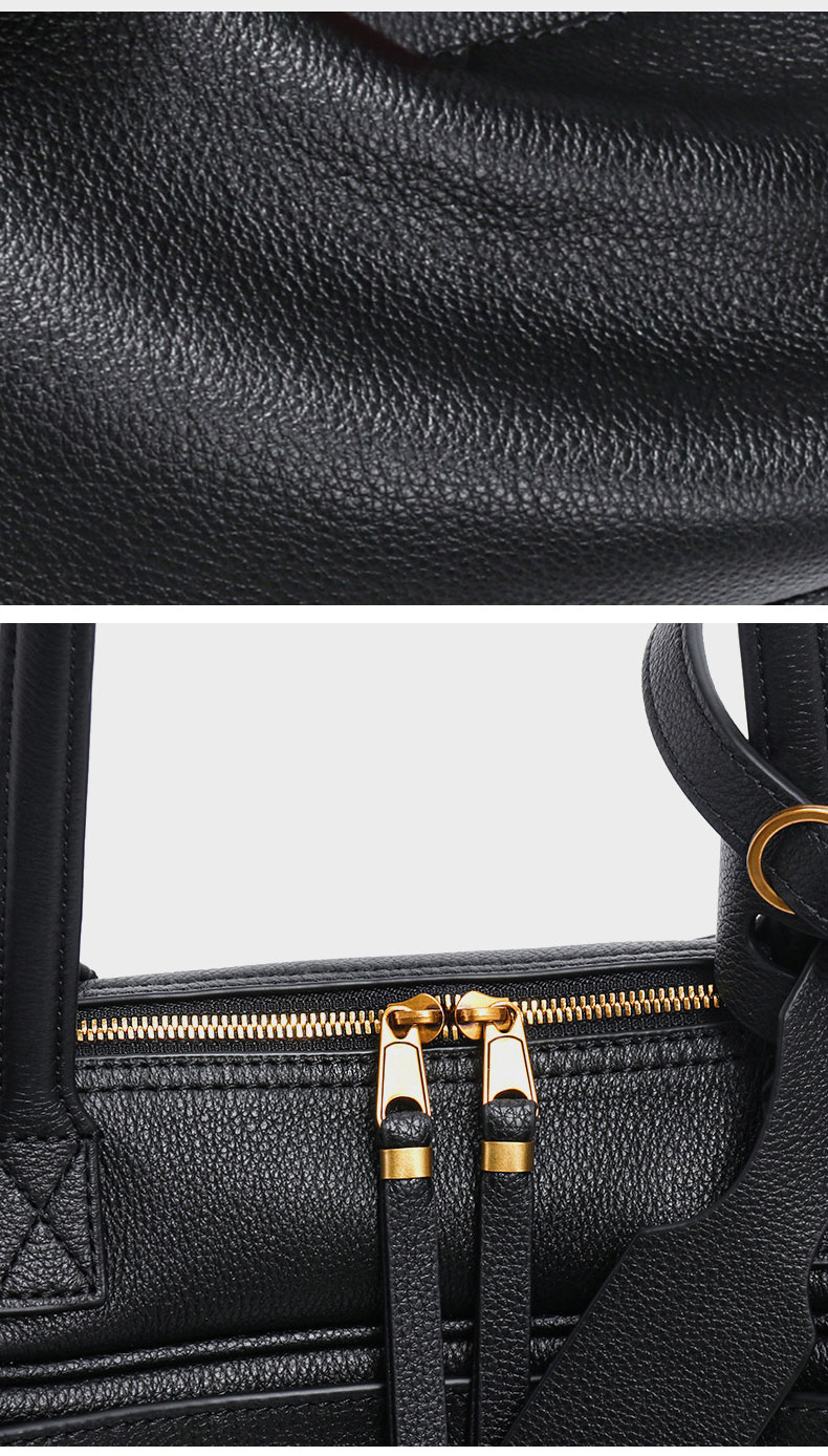 Elegant Bowling Design Genuine Leather Women's Shoulder Bag