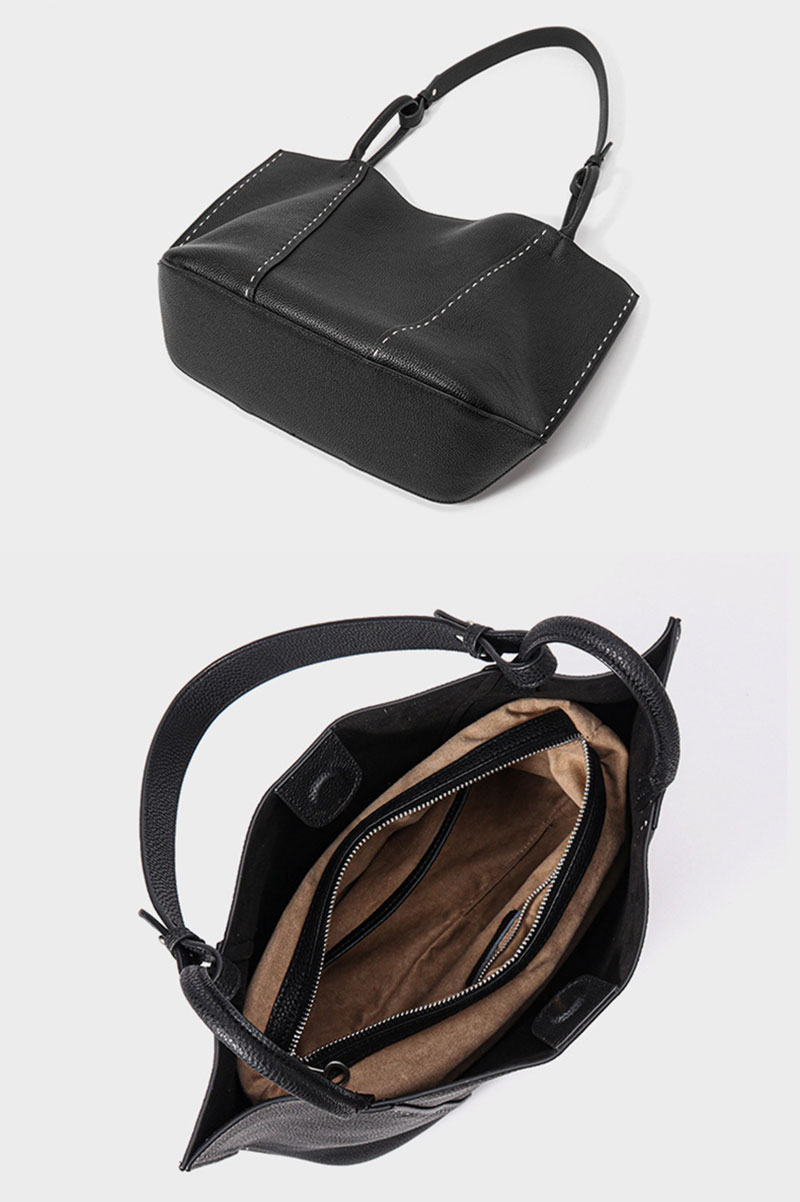 Custom Large Capacity Genuine Leather Mother Bag Trend Casual Shoulder Bag For Ladies