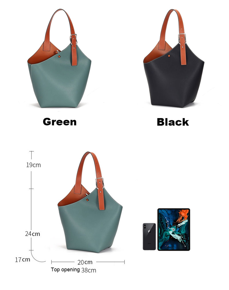 Elegant Premium Leather Bucket Handbag for Stylish Women