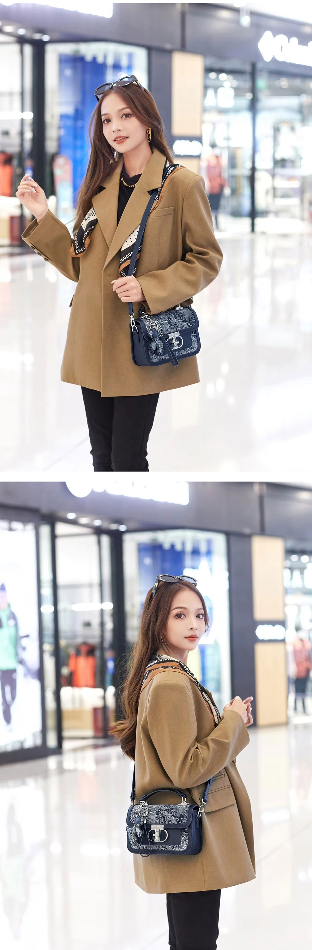 Fashionable Versatile PU Sling Handbag for Stylish Women
