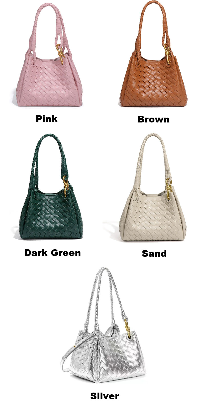 Premium Quality Woven PU Leather Crossbody Bag Shoulder Bag for Ladies