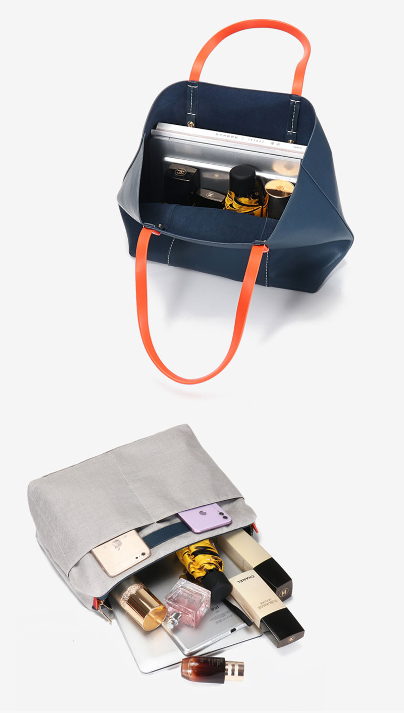 Stylish Large Capacity Leather Tote Bag for Women