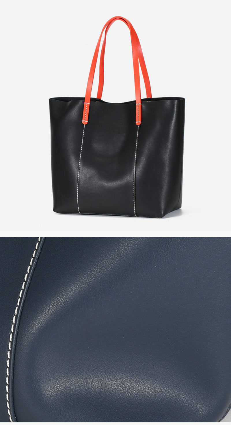 Stylish Large Capacity Leather Tote Bag for Women