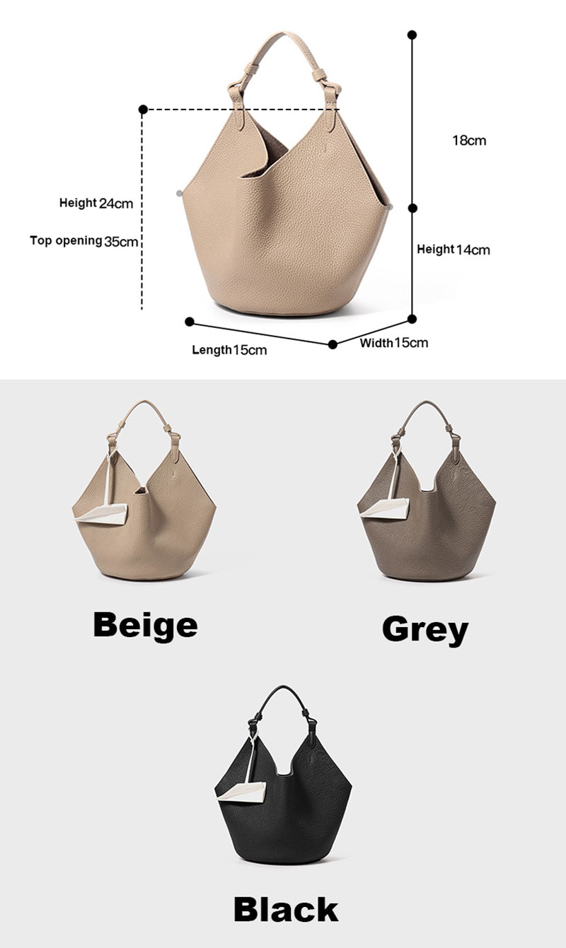 Elegant Genuine Leather Shoulder Tote Bag for Women