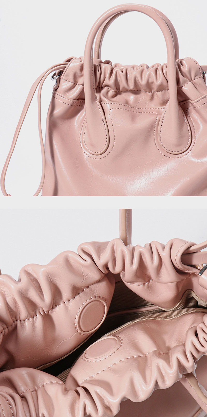 Stylish pink PU leather crossbody shoulder bag for fashionable ladies