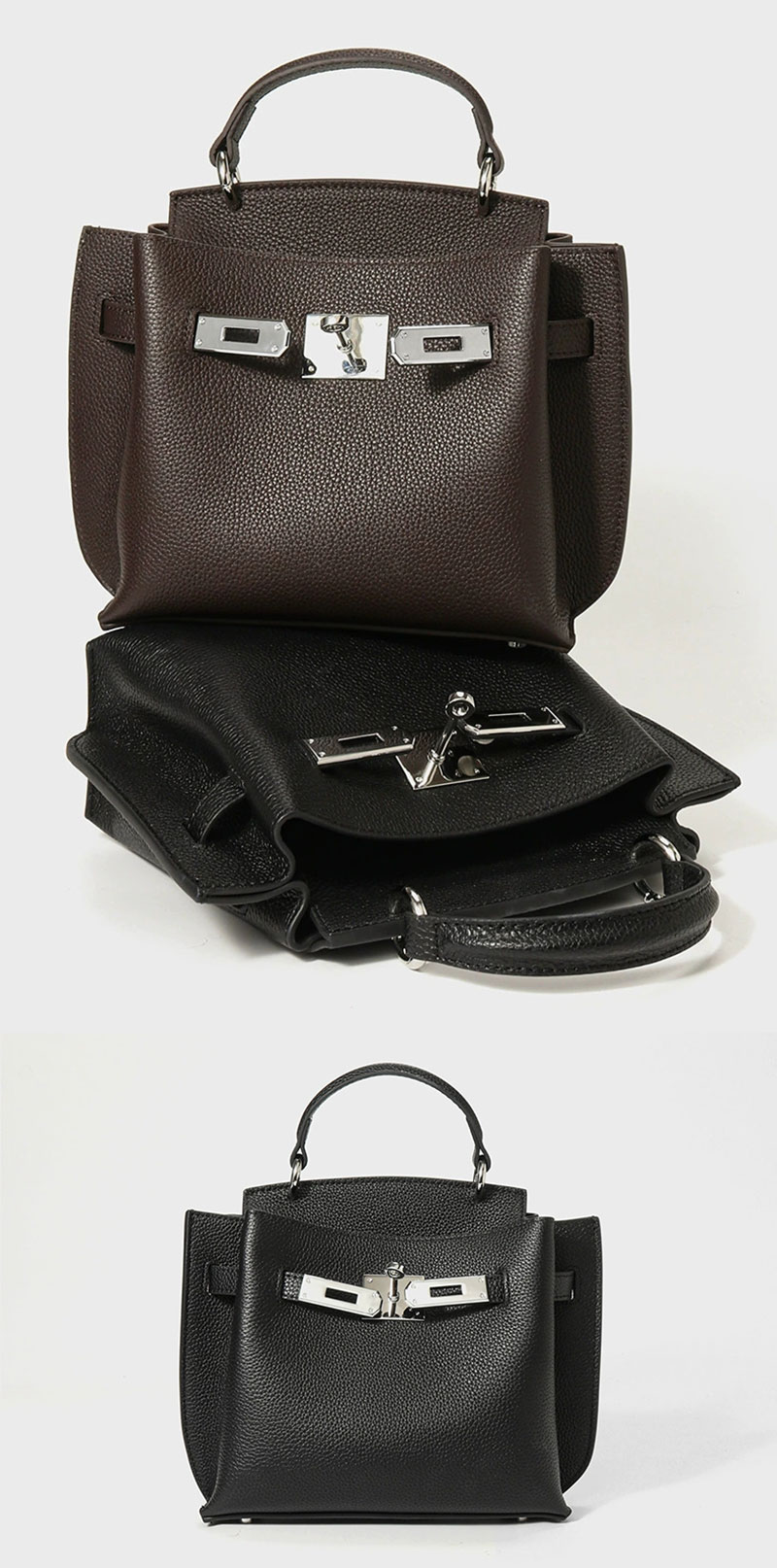 Designer Brand Premium Leather Tote Bag with Shoulder Strap for Women