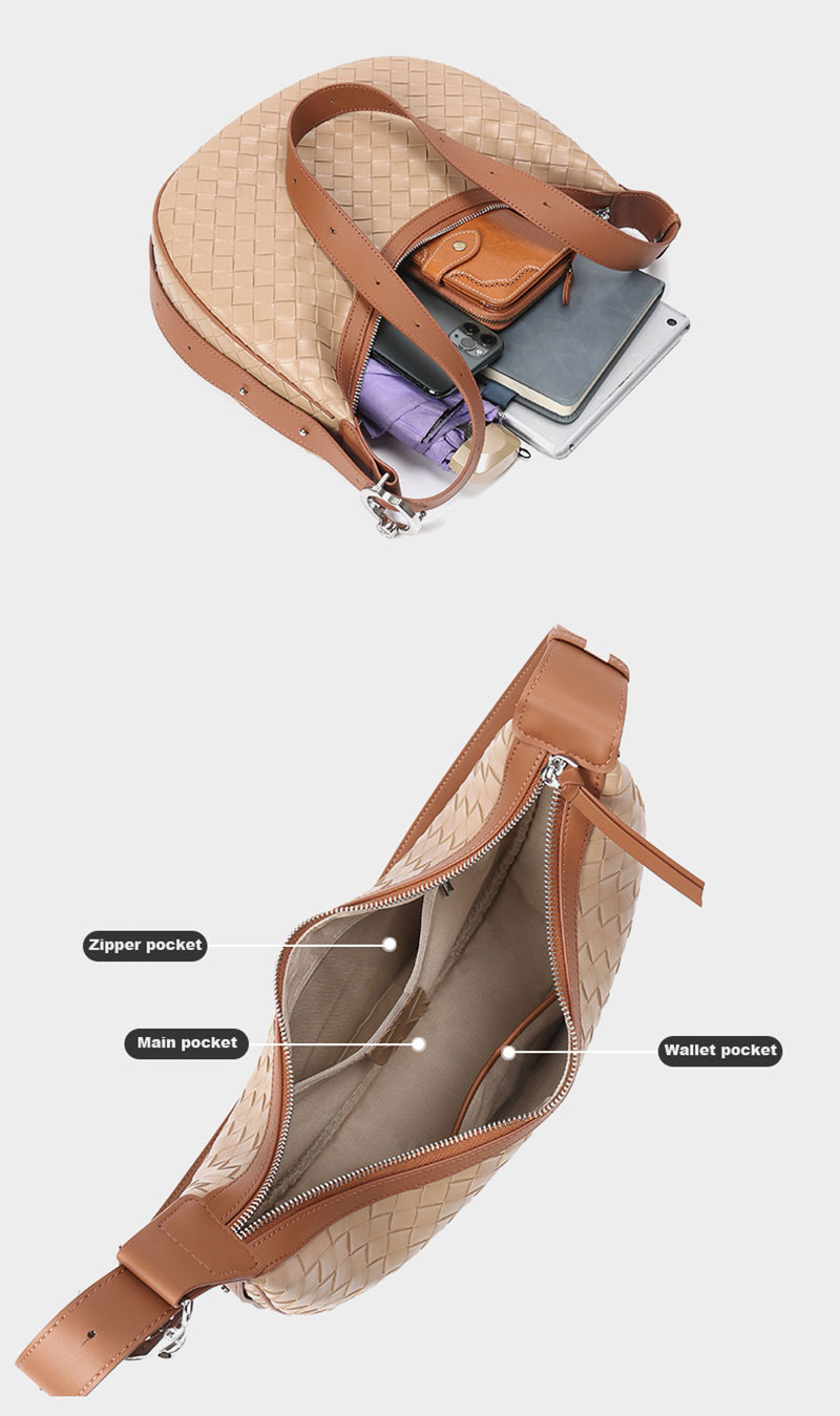 Designer Brand Premium Leather Tote Bag with Shoulder Strap for Women