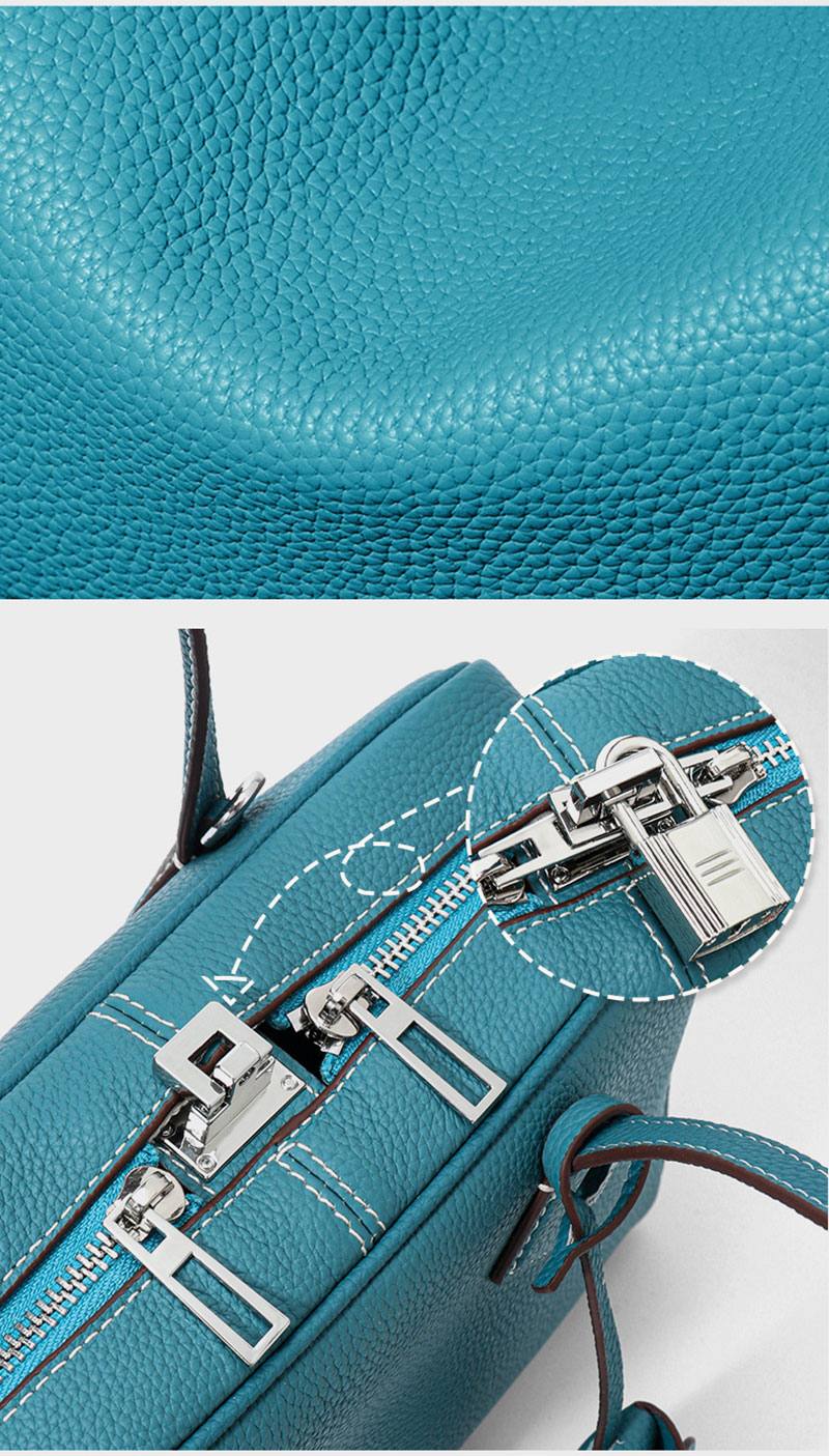 Elegant Peacock Green Leather Shoulder Bag with Adjustable Crossbody Strap