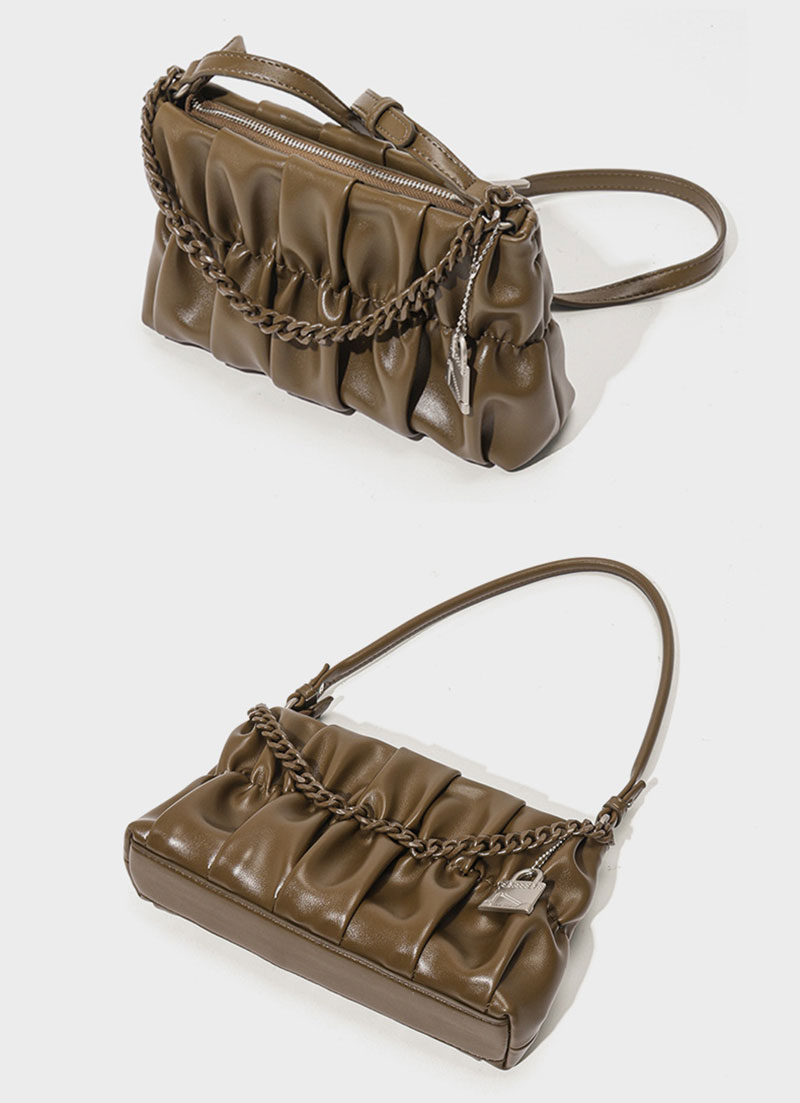 Fashionable Designer Leather Shoulder Bag with Chain Strap