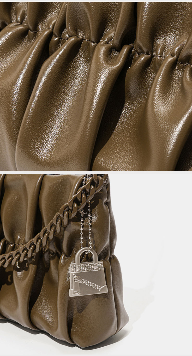 Fashionable Designer Leather Shoulder Bag with Chain Strap