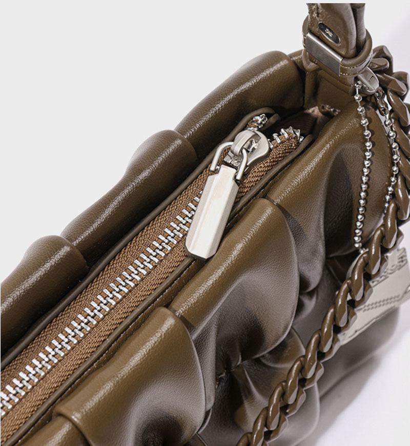 Fashionable Designer Leather Shoulder Bag with Chain Strap
