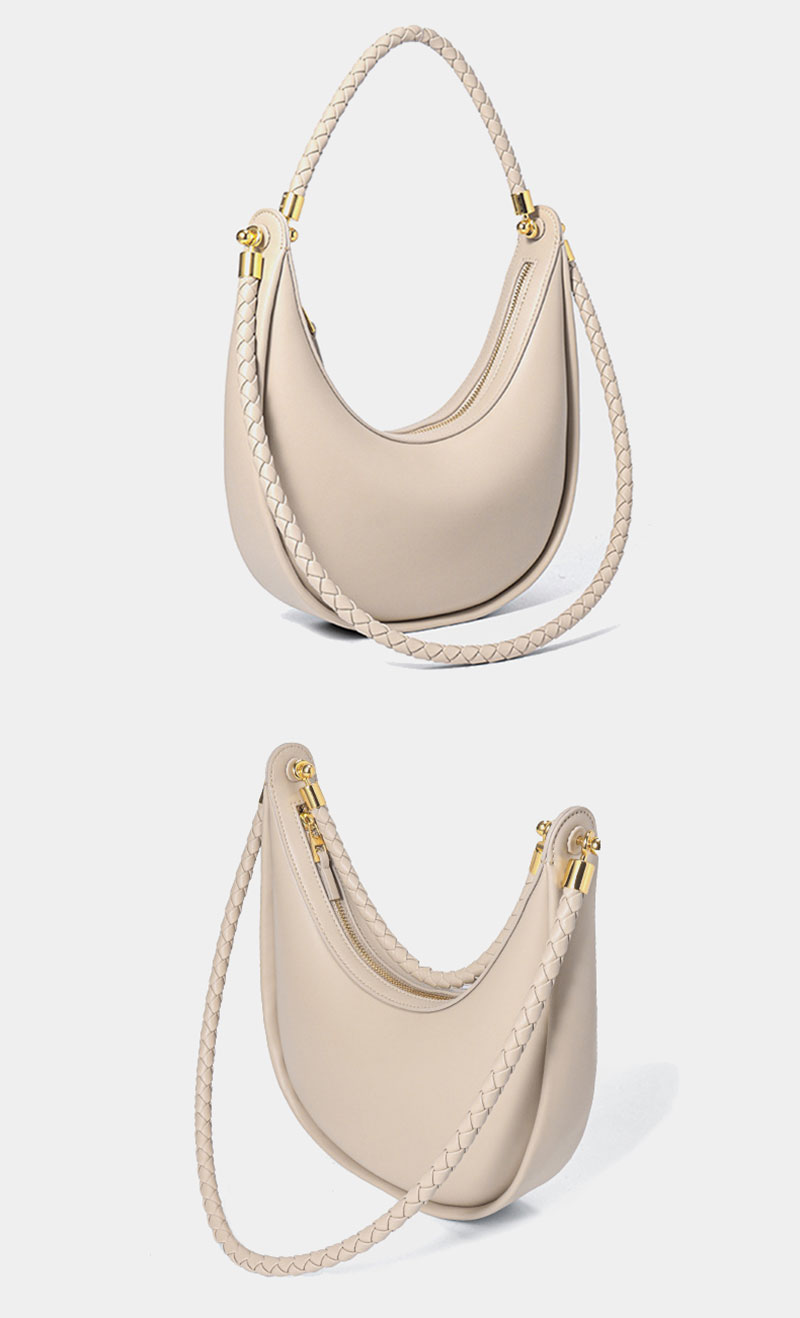 Stylish Cowhide Leather Dumpling Crossbody Shoulder Bag for Women