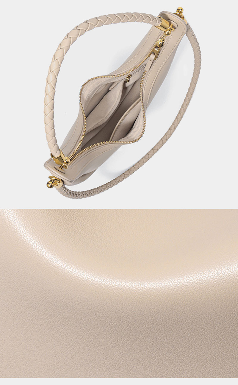 Stylish Cowhide Leather Dumpling Crossbody Shoulder Bag for Women