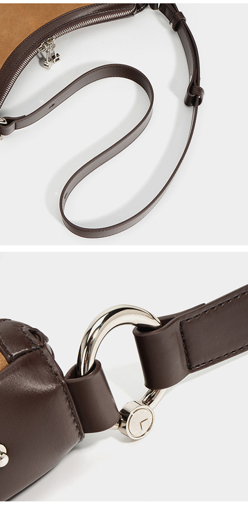 Luxury Brown Suede Leather Shoulder Bag for Fashionable Women