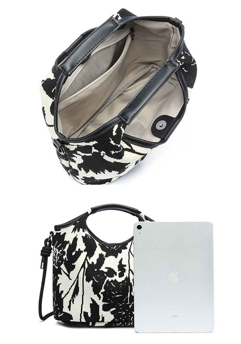 New Arrivel Flower Flyknit Women Tote Bag with Long Shoulder Strap