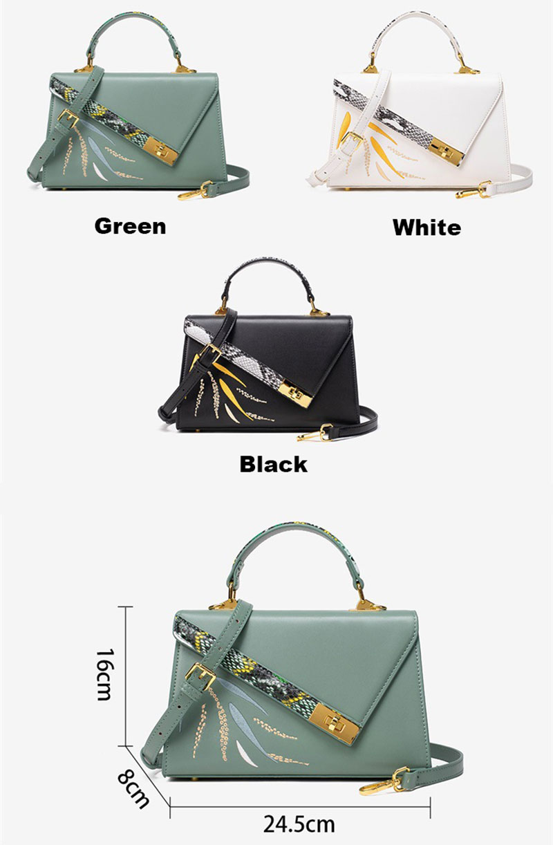 Custom Design Embroidery PU Leather Crossbody Shoulder Bag for Women