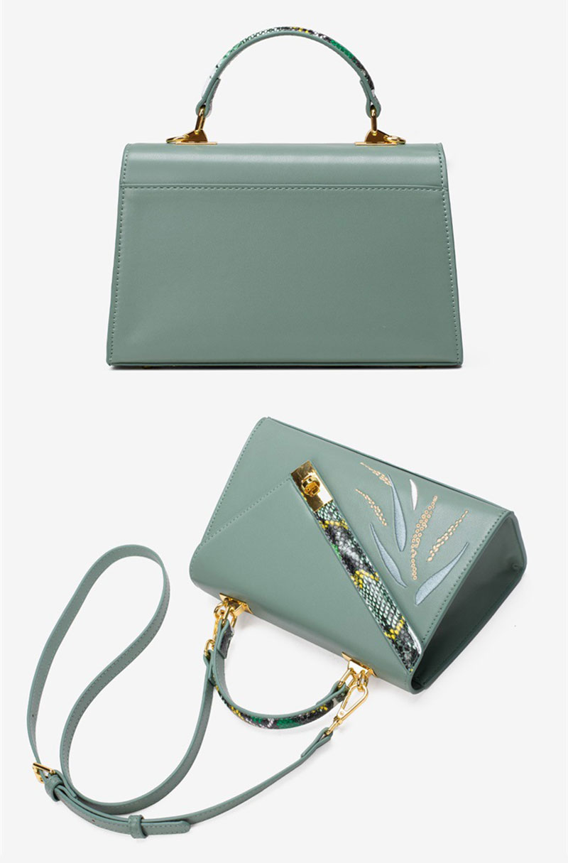 Custom Design Embroidery PU Leather Crossbody Shoulder Bag for Women