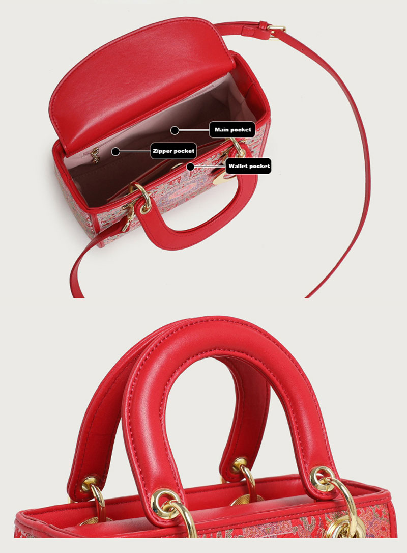 Elegant Women's Red PU Handbag Perfect for Party Nights