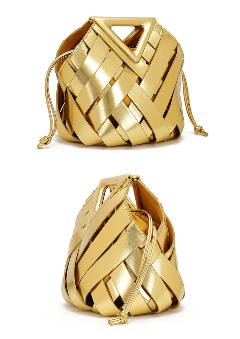 New Arrivel Woven PU Leather Women Hand Bag with Shoulder Strap