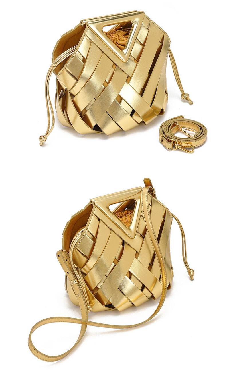 New Arrivel Woven PU Leather Women Hand Bag with Shoulder Strap