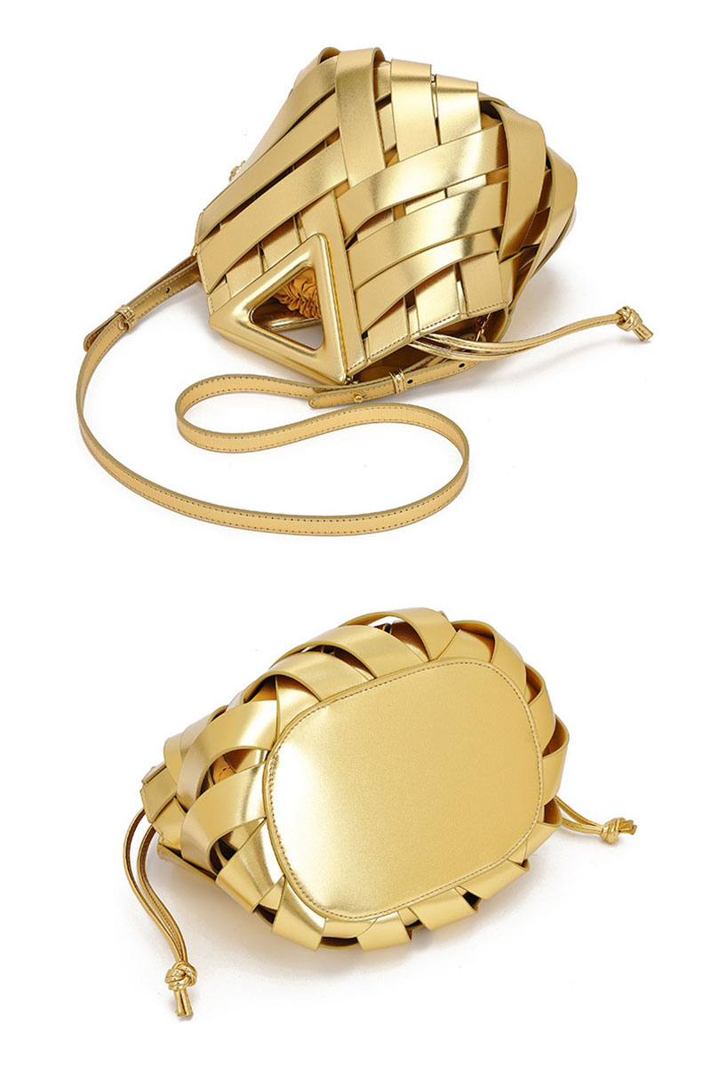 New Arrivel Woven PU Leather Women Hand Bag with Shoulder Strap