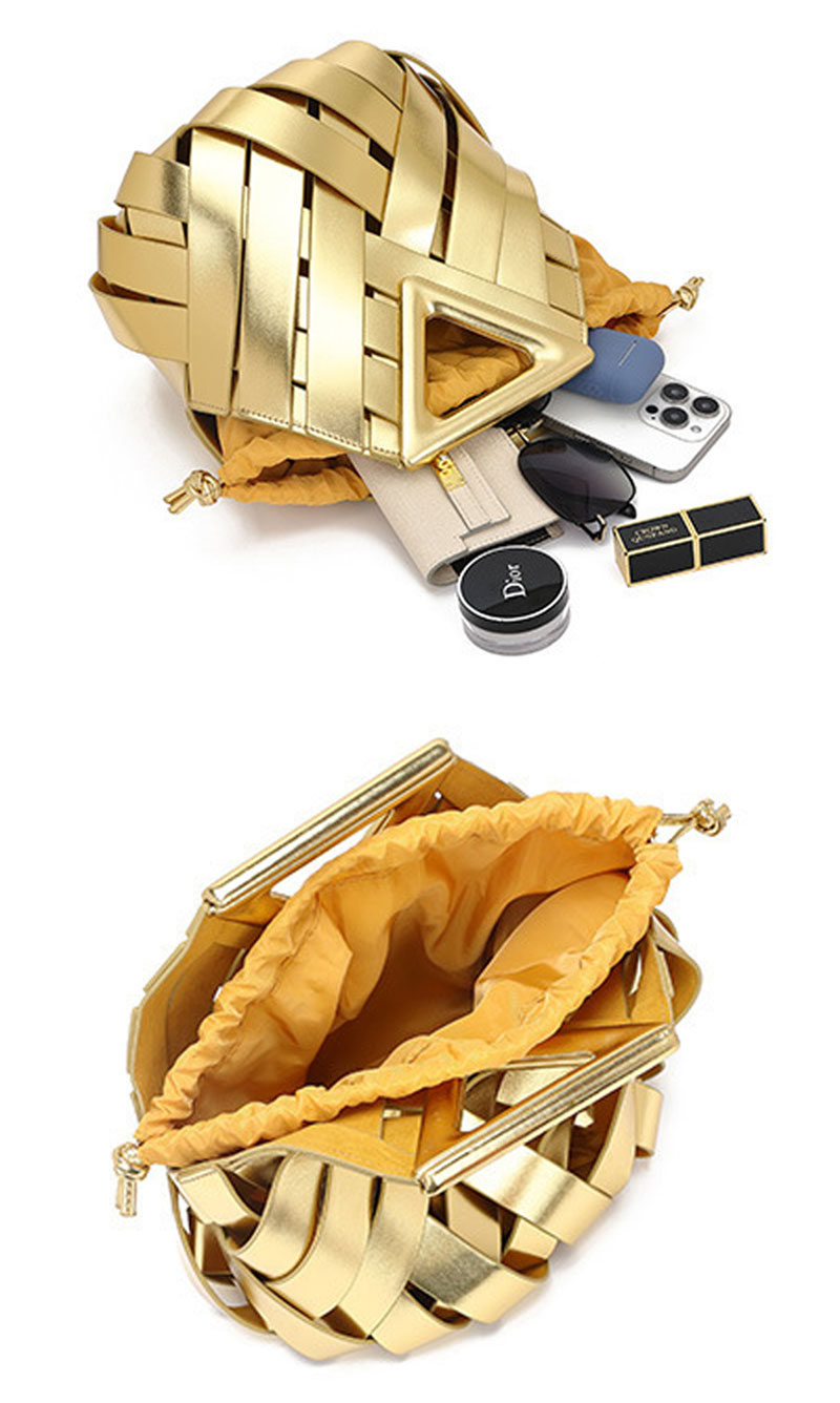 New Arrivel Woven PU Leather Women Hand Bag with Shoulder Strap