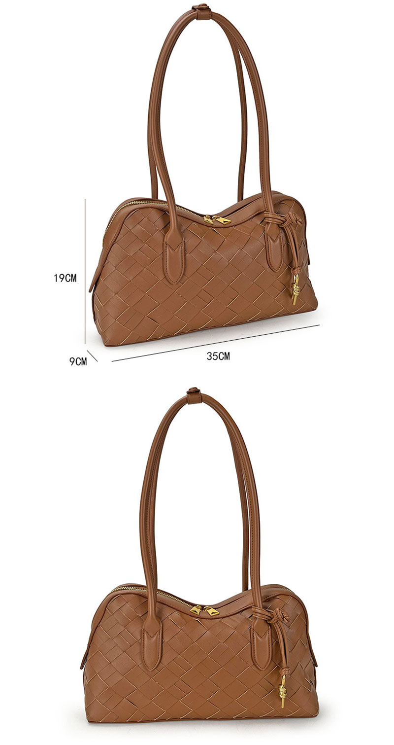 Luxury Designer Woven Leather Shoulder Bag Women Purse