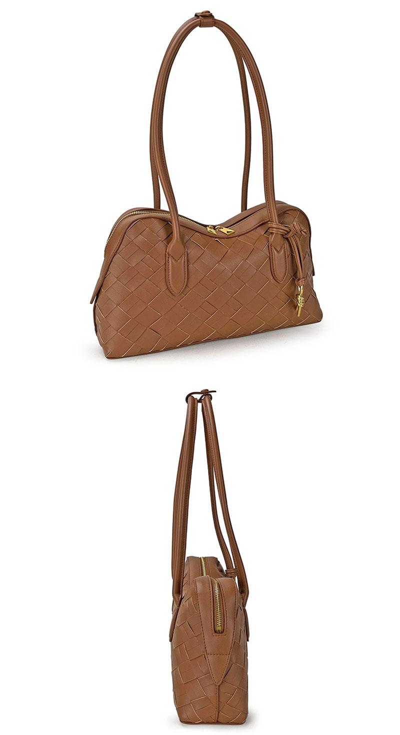 Luxury Designer Woven Leather Shoulder Bag Women Purse