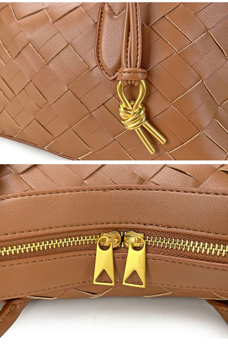 Luxury Designer Woven Leather Shoulder Bag Women Purse