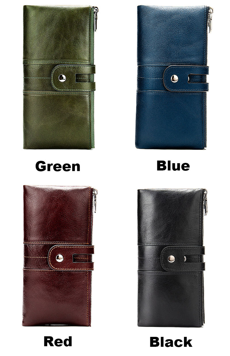 Premium Leather Multifunction Clutch RFID Credit Card Wallet for Women