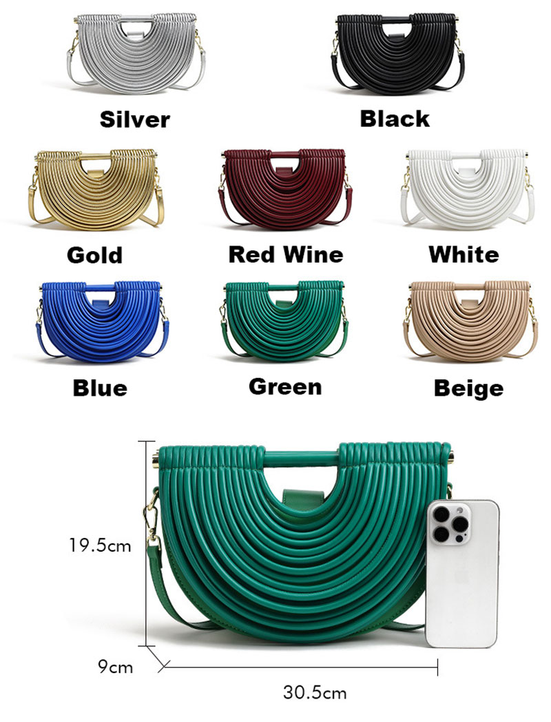Elegant PU Leather Shoulder Bag with Luxury Noodle Design for Women