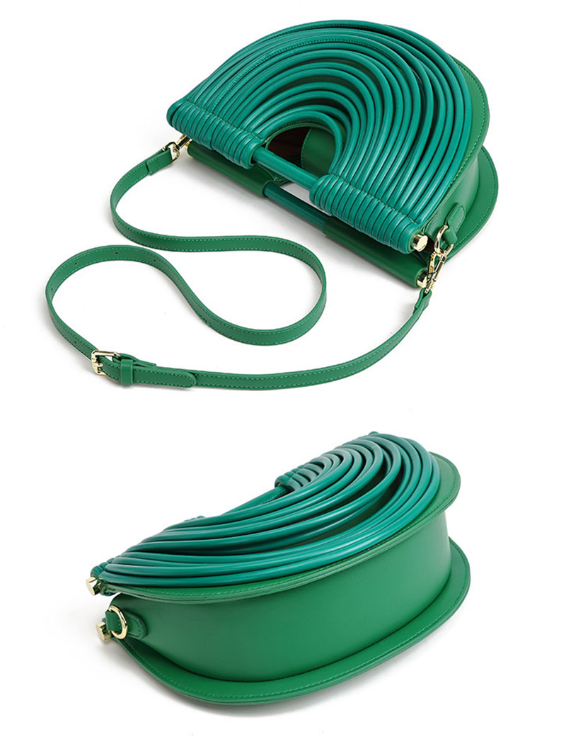 Elegant PU Leather Shoulder Bag with Luxury Noodle Design for Women