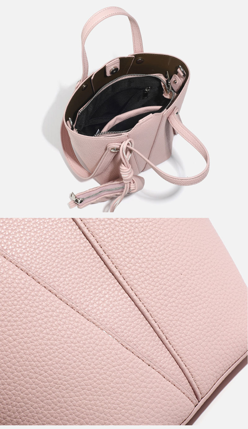 Stylish PU Leather Bucket Bag for Women - Trendy Purse