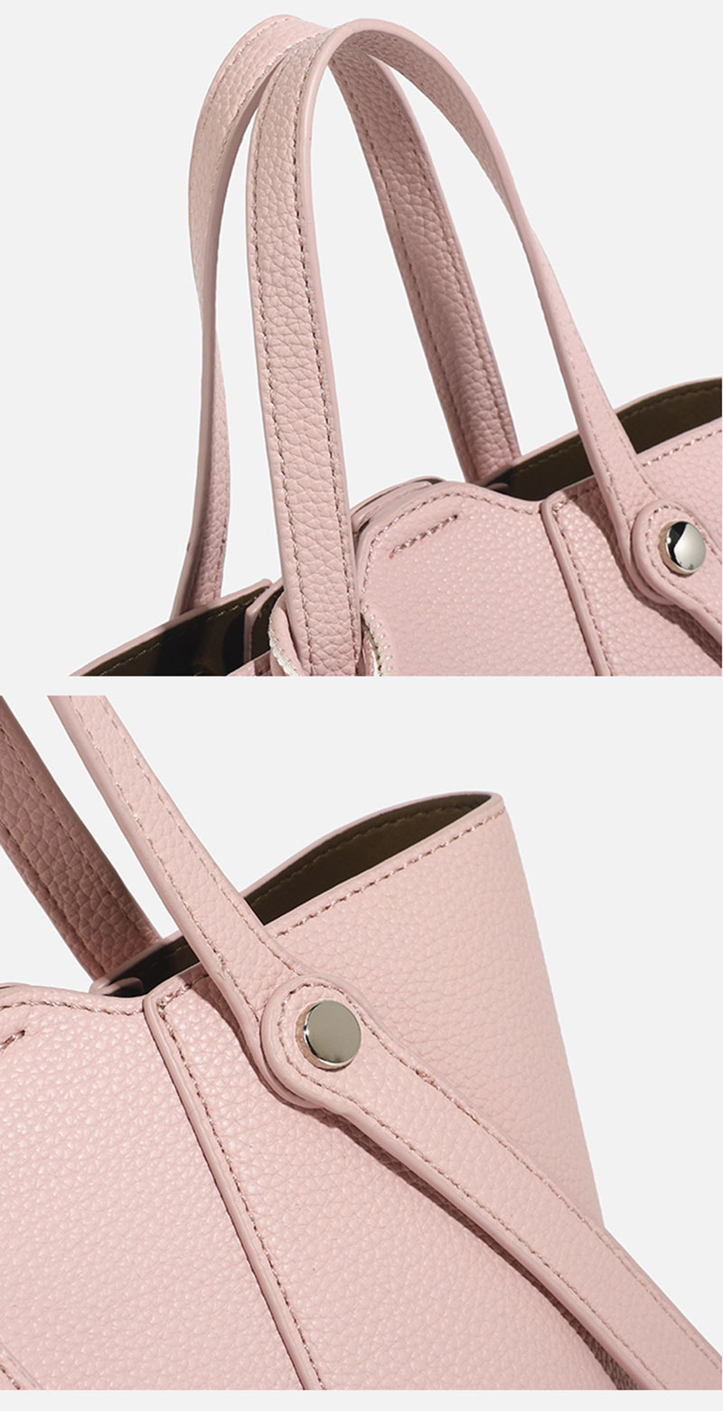 Stylish PU Leather Bucket Bag for Women - Trendy Purse