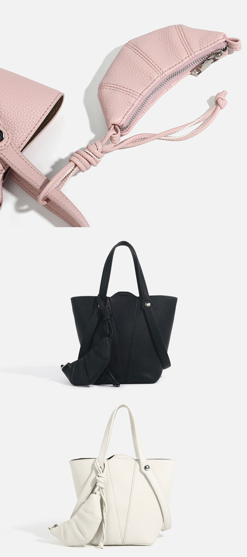 Stylish PU Leather Bucket Bag for Women - Trendy Purse