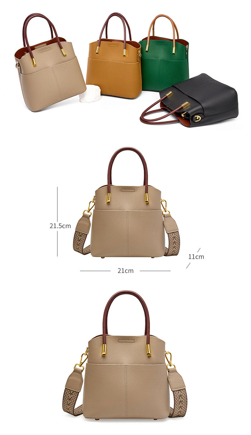 Elegant Designer Genuine Leather Purse Ladies Handbags with Shoulder Straps