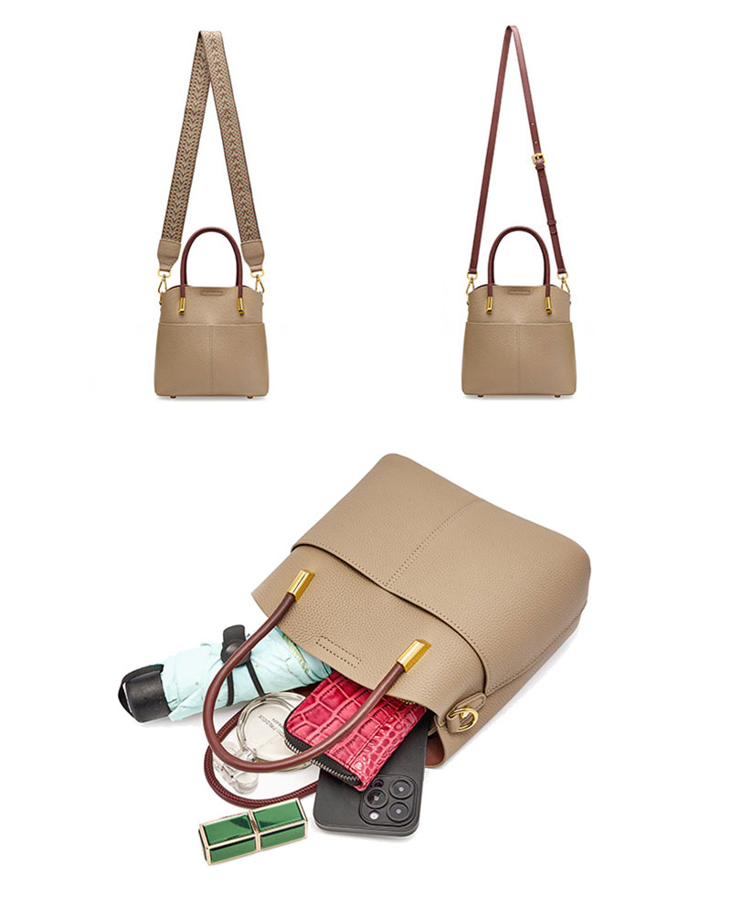 Elegant Designer Genuine Leather Purse Ladies Handbags with Shoulder Straps