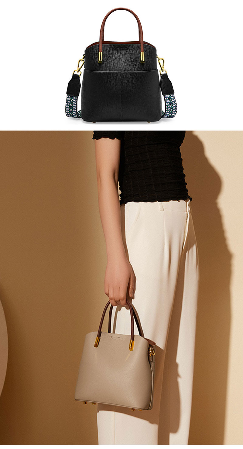 Elegant Designer Genuine Leather Purse Ladies Handbags with Shoulder Straps