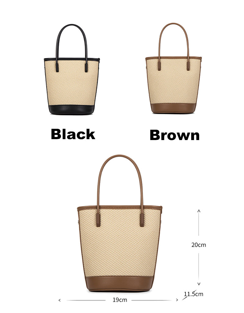 Wholesale Good Quality Leather Bucket Tote Bag for Women with Shoulder Strap