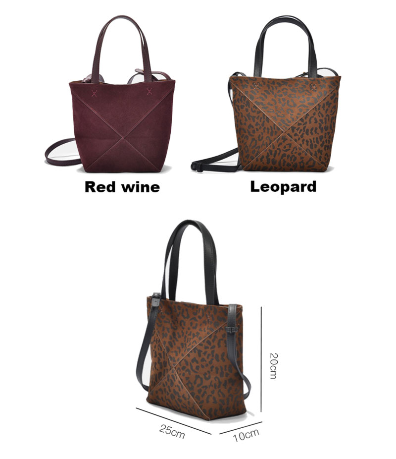 Custom Design Premium Suede Leather Tote Bag with Shoulder Strap
