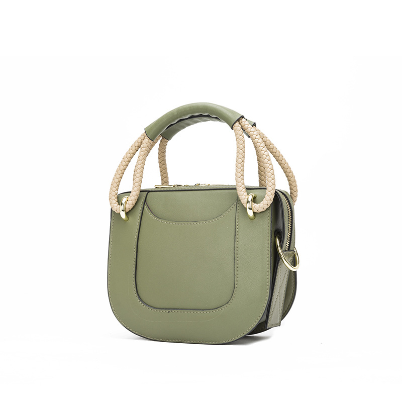 Wholesale price genuine leather tote bags green leather ladies shoulder bag