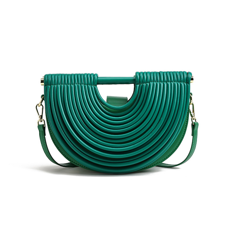 Elegant PU Leather Shoulder Bag with Luxury Noodle Design for Women