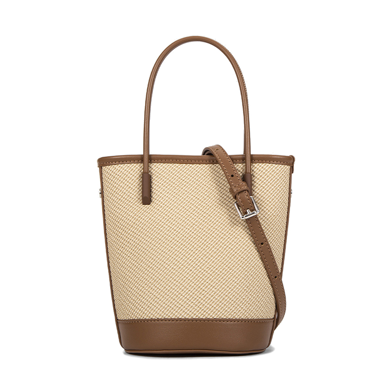 Wholesale Good Quality Leather Bucket Tote Bag for Women with Shoulder Strap